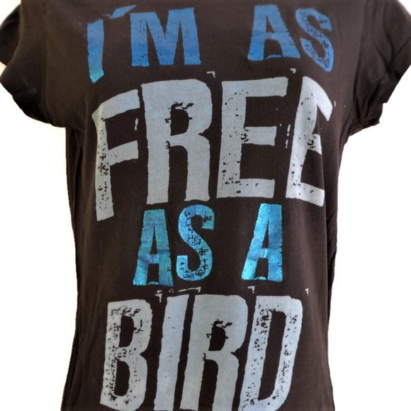 Lynyrd Skynyrd Tops - Vintage Lynyrd Skynyrd Free Bird Band Tee Black